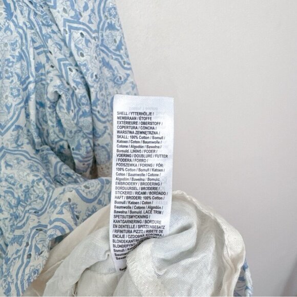 River Island Womens Xsmall Paisley Boho Slit Neck Long Sleeve Dress - Picture 11 of 14